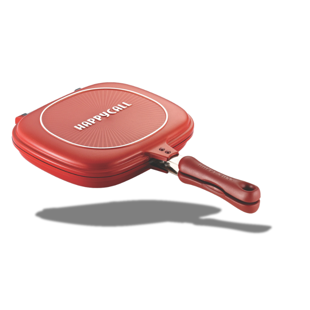 Standard Double Pan – 1L Nonstick Flip Pan, Red