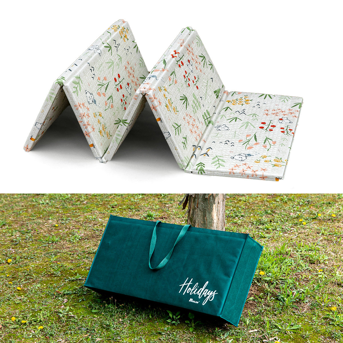 Parklon In & Out Portable Mat 71" x 79" Nature Coco – Large Cushioned Mat