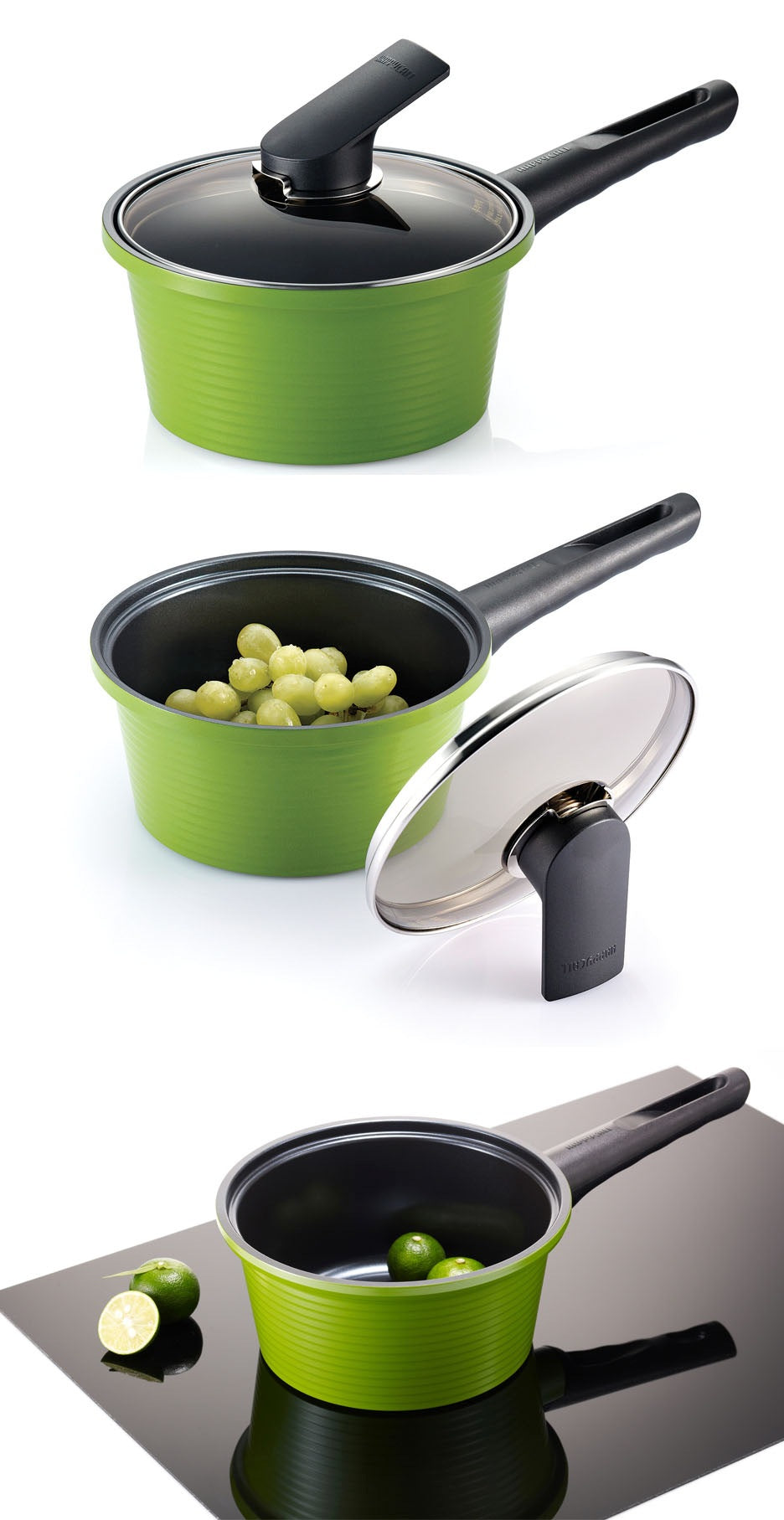 Alumite Ceramic Sauce Pan 7" Green – Nonstick, Anodized, Made in Korea