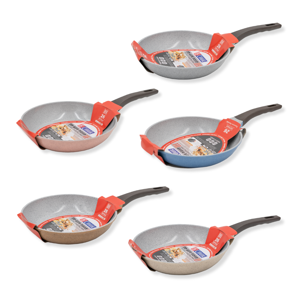 Ecook IH Ceramic Frying Pan 10.2" – Nonstick, 5 Colors Available