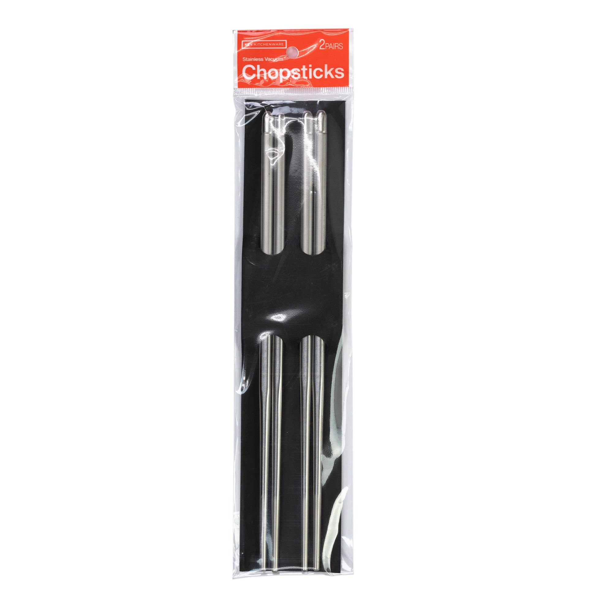 2 Pairs Stainless Steel Vacuum Chopsticks Set (KW033657)