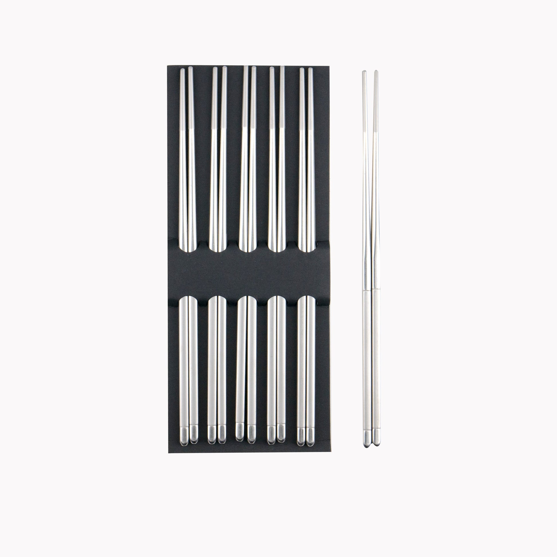 5 Pairs Stainless Steel Vacuum Chopsticks Set (KW909591)