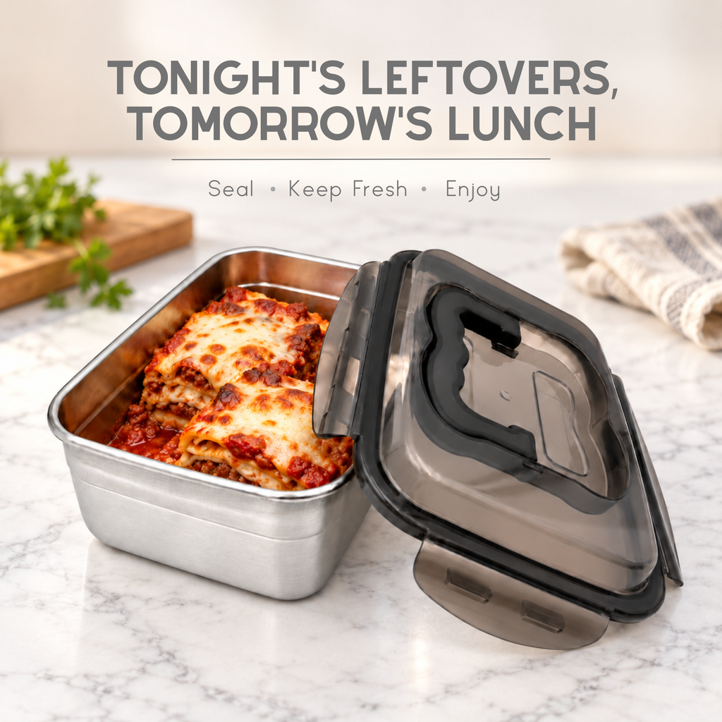 Stainless Steel Airtight Food Storage Container 1.95L