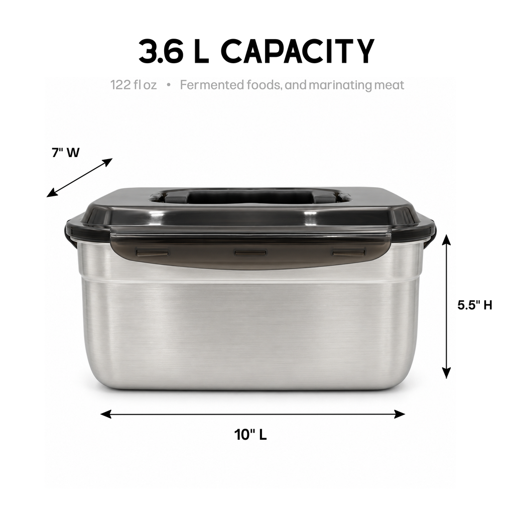 Stainless Steel Airtight Food Storage Container 3.6L