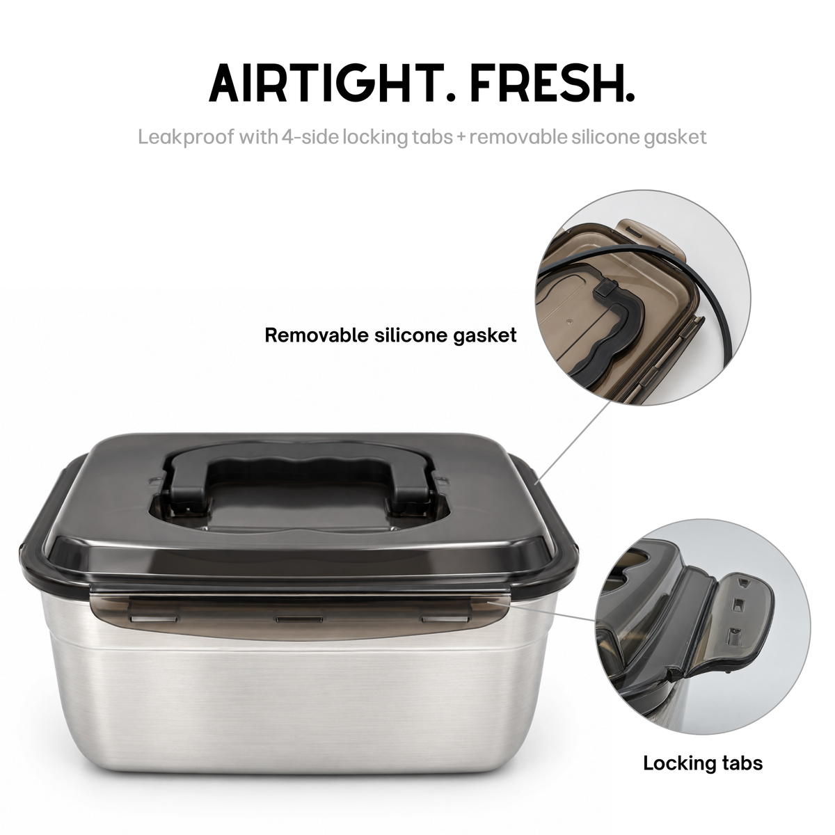 Stainless Steel Airtight Food Storage Container 3.6L
