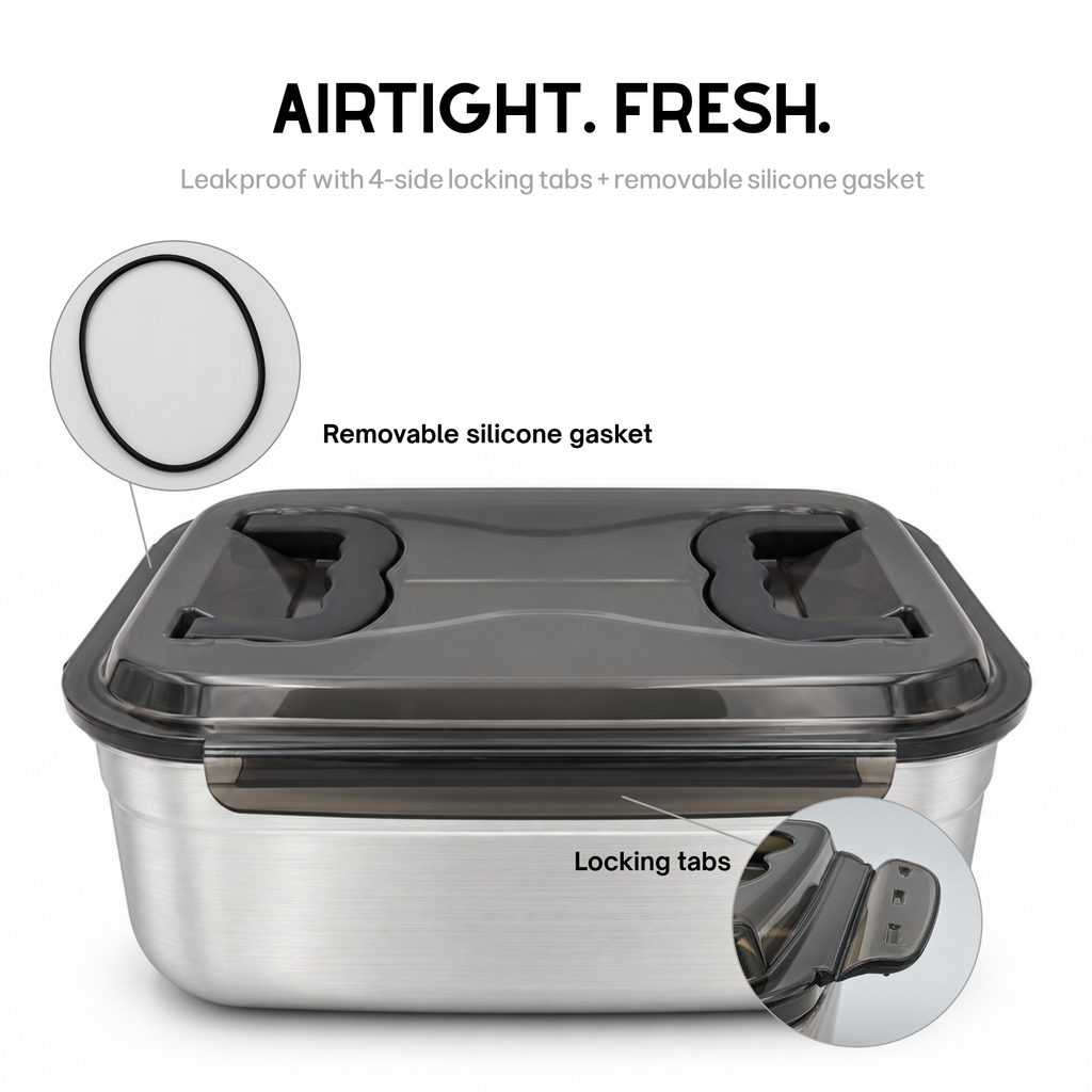 Jumbo Stainless Steel Airtight Food Storage Container 7.0L