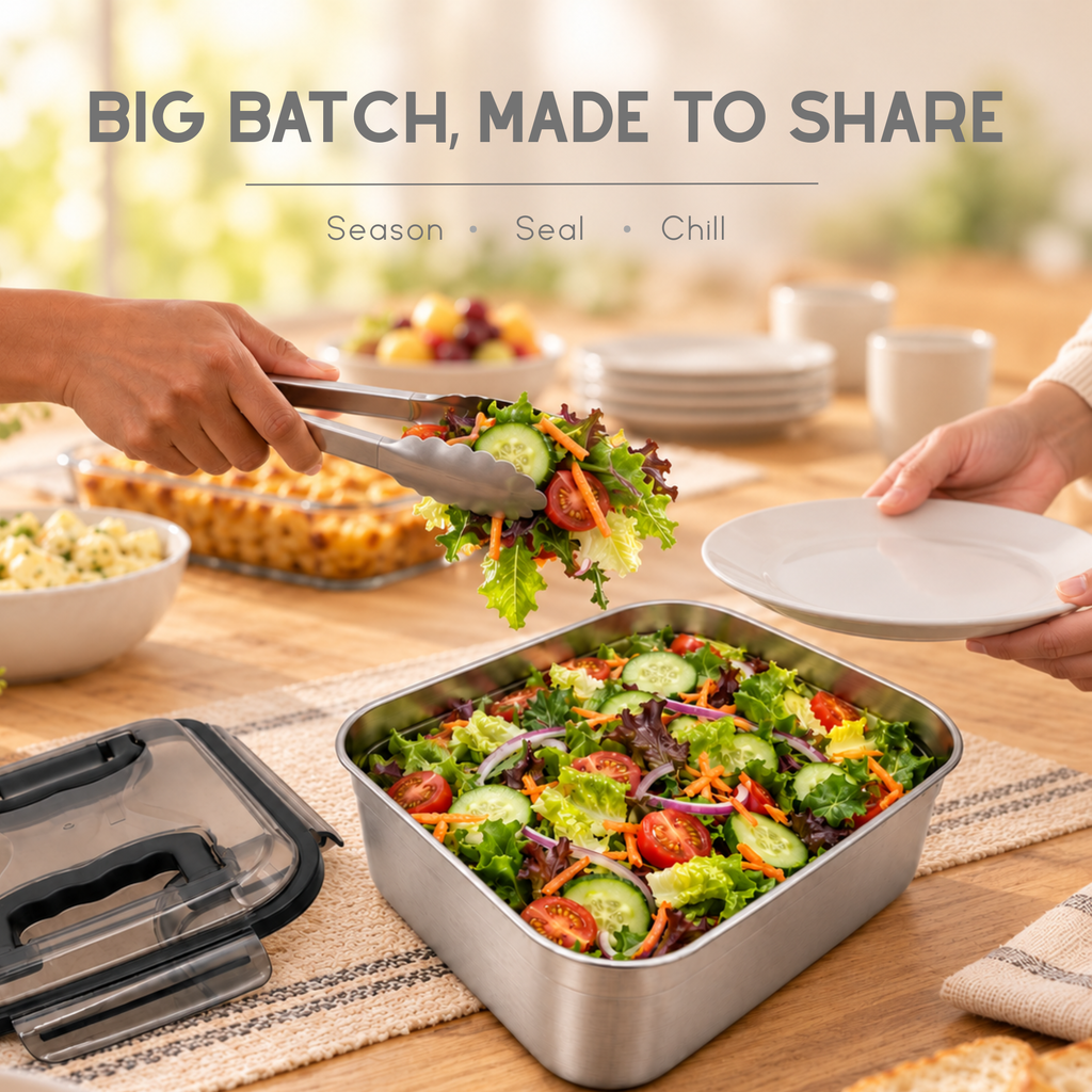 Jumbo Stainless Steel Airtight Food Storage Container 7.0L