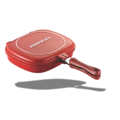 Multi-Purpose Double Pan – 2 Qt. Nonstick Flip Pan, Red