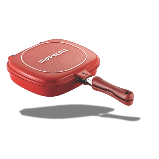 Multi-Purpose Double Pan – 2 Qt. Nonstick Flip Pan, Red