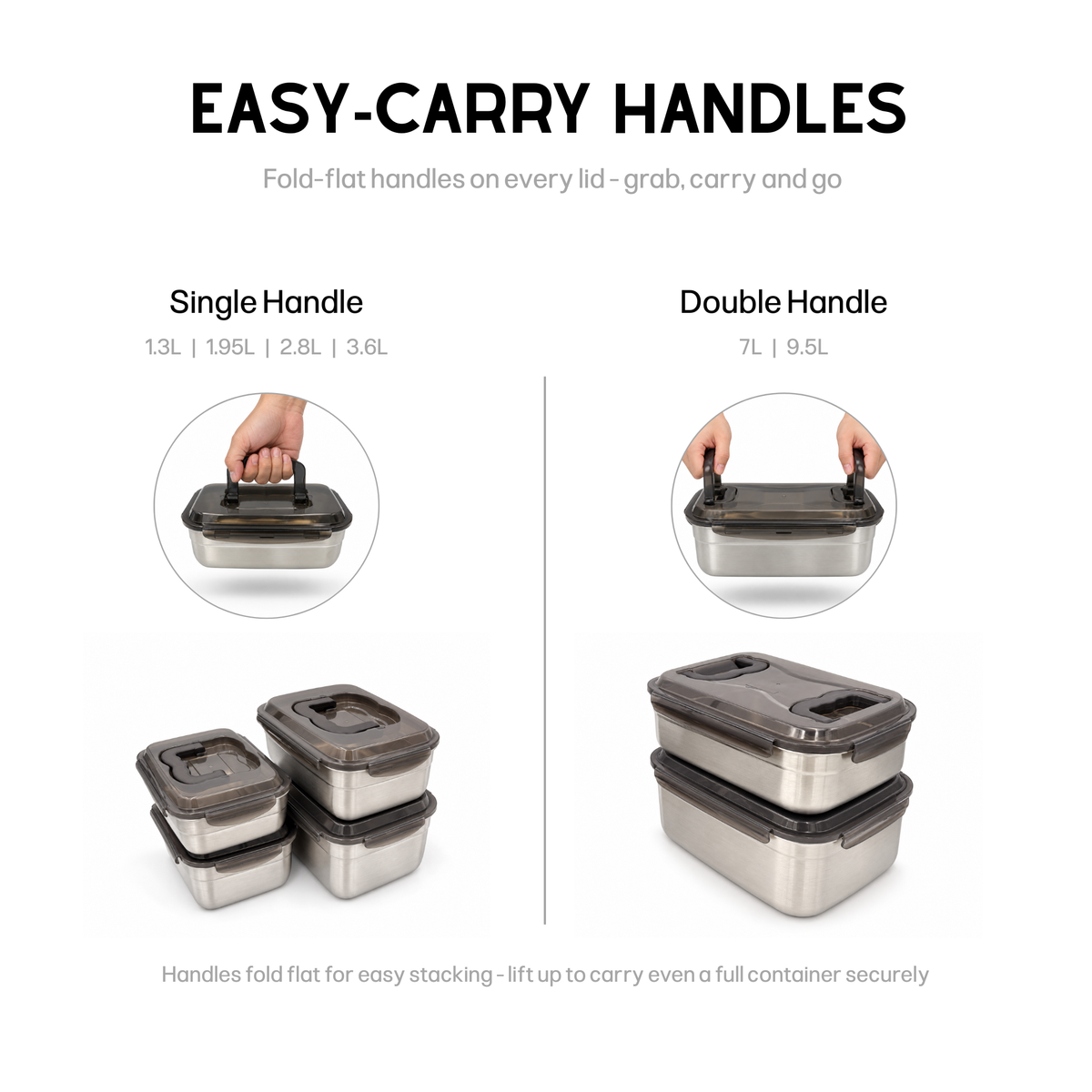 Stainless Steel Airtight Food Storage Container 1.95L