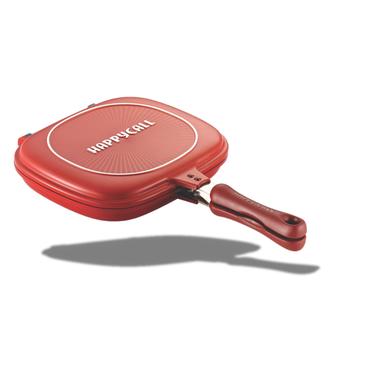 Standard Double Pan – 1L Nonstick Flip Pan, Red