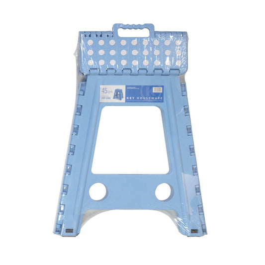 Folding Step Stool 45cm Large Blue (HD812553)