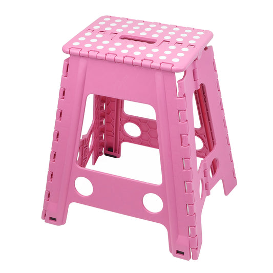 Folding Step Stool 45cm Large Pink (HD812553)