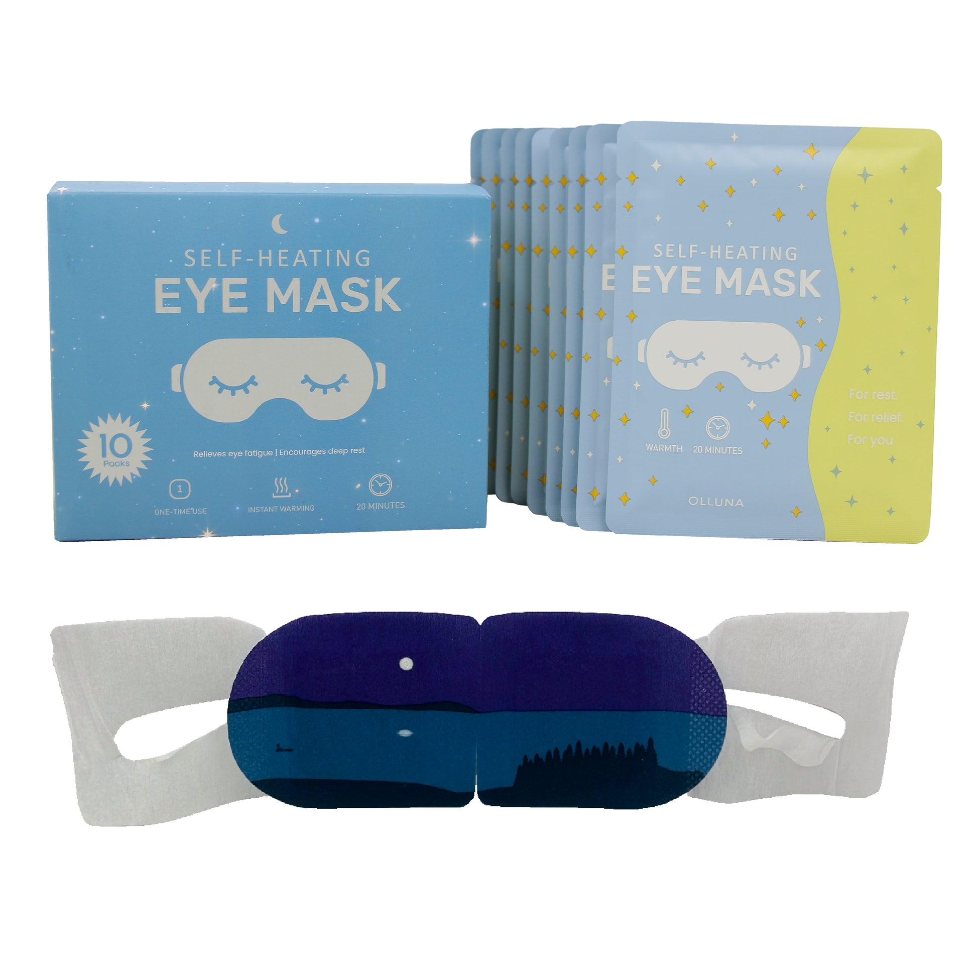 Self Heating Eye Mask 10pcs – Relaxing Warmth for Eyes & Stress Relief