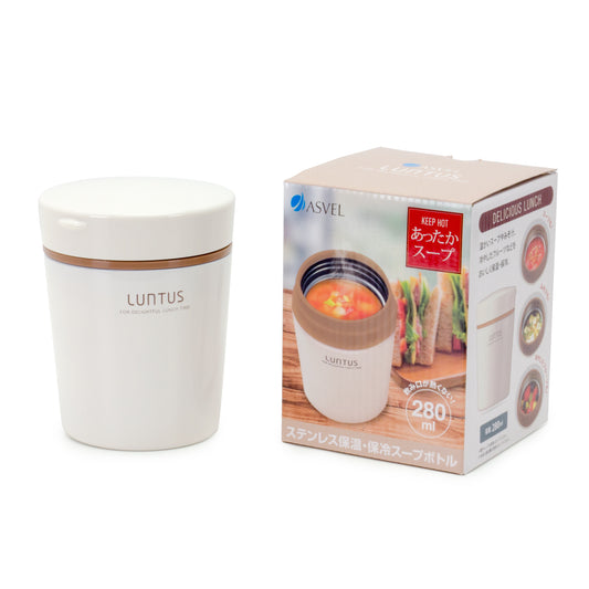 Asvel Luntus Hot & Cold Soup Bottle 280mL (S280) Ivory