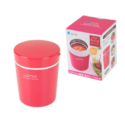 Asvel Luntus Hot & Cold Soup Bottle 280mL (S280) Pink