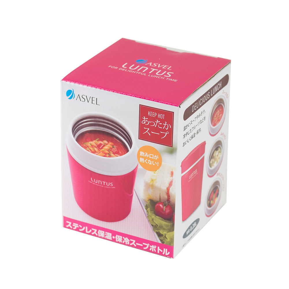 Luntus Hot & Cold Soup Bottle 280mL (S280) Pink