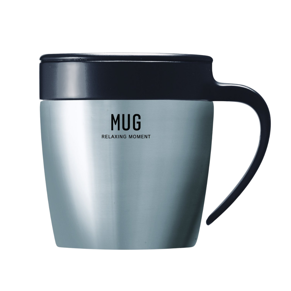 Vacuum Cafe Mug Cup 330mL (MG-S330) Black