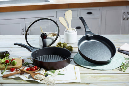 3-Piece Smokeless Pan Set 11" – Nonstick Megastone Coating, Odor-Reducing