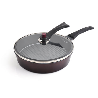 3-Piece Smokeless Pan Set 11" – Nonstick Megastone Coating, Odor-Reducing
