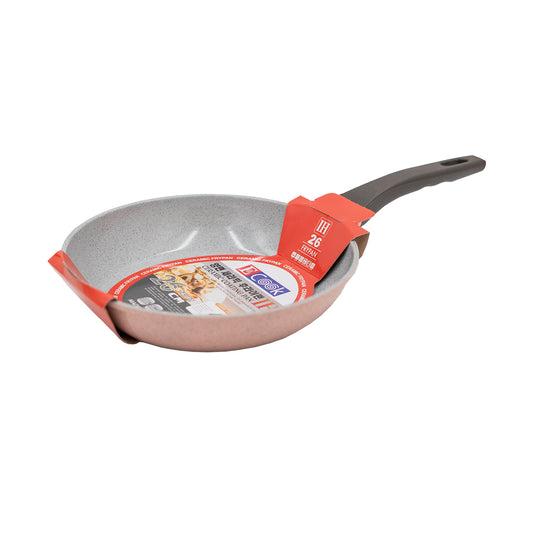 Ecook IH Ceramic Frying Pan 26cm Pink