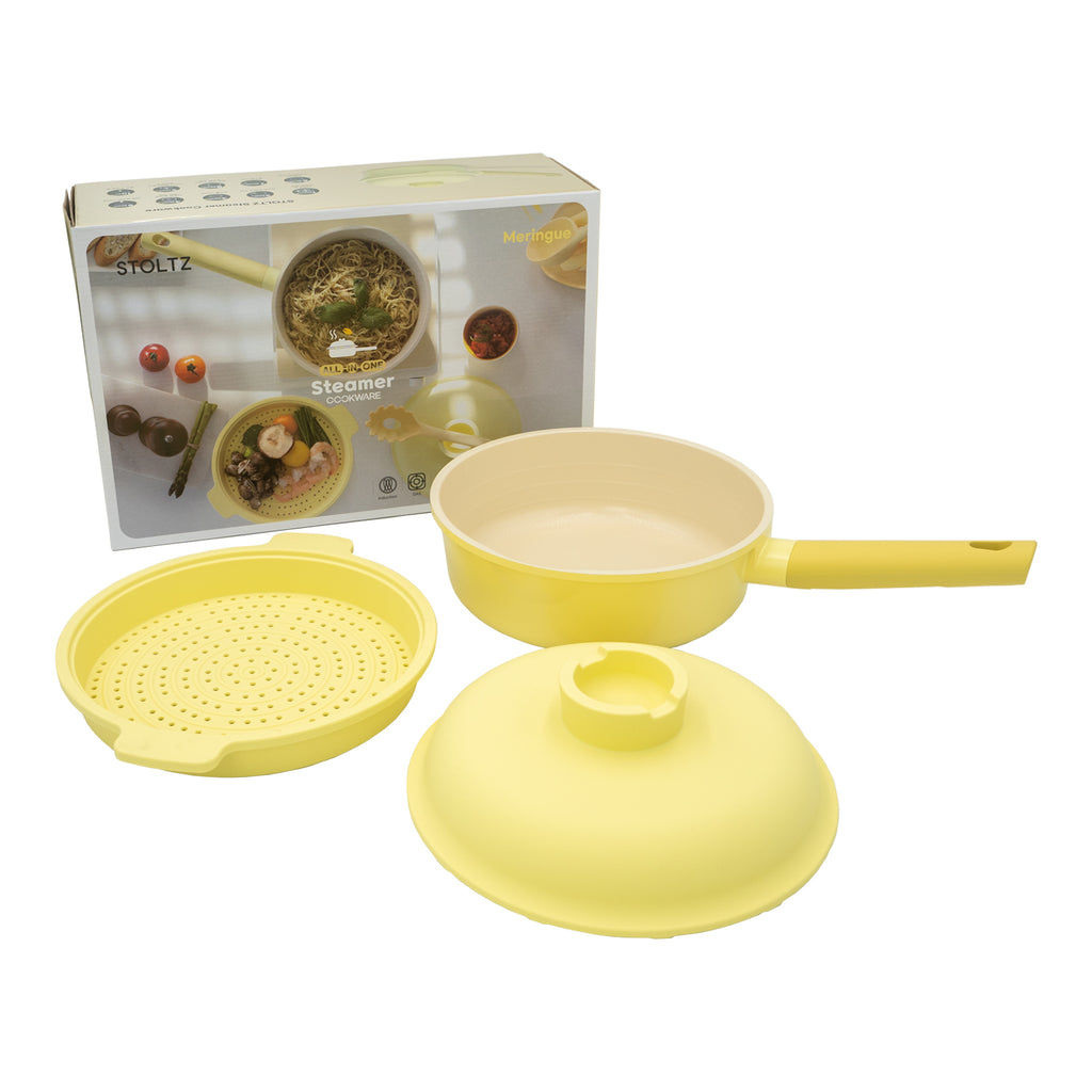 IH All-In-One Steamer 8.7" – Ceramic Nonstick, Induction-Ready