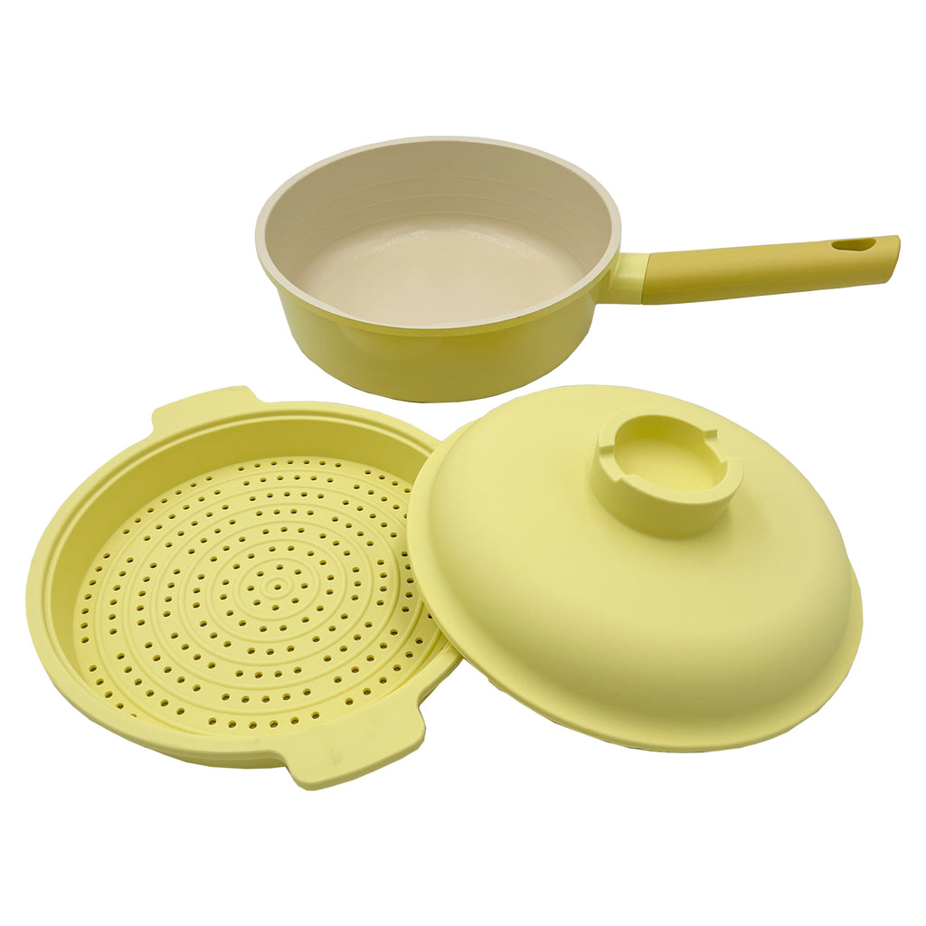IH All-In-One Steamer 8.7" – Ceramic Nonstick, Induction-Ready