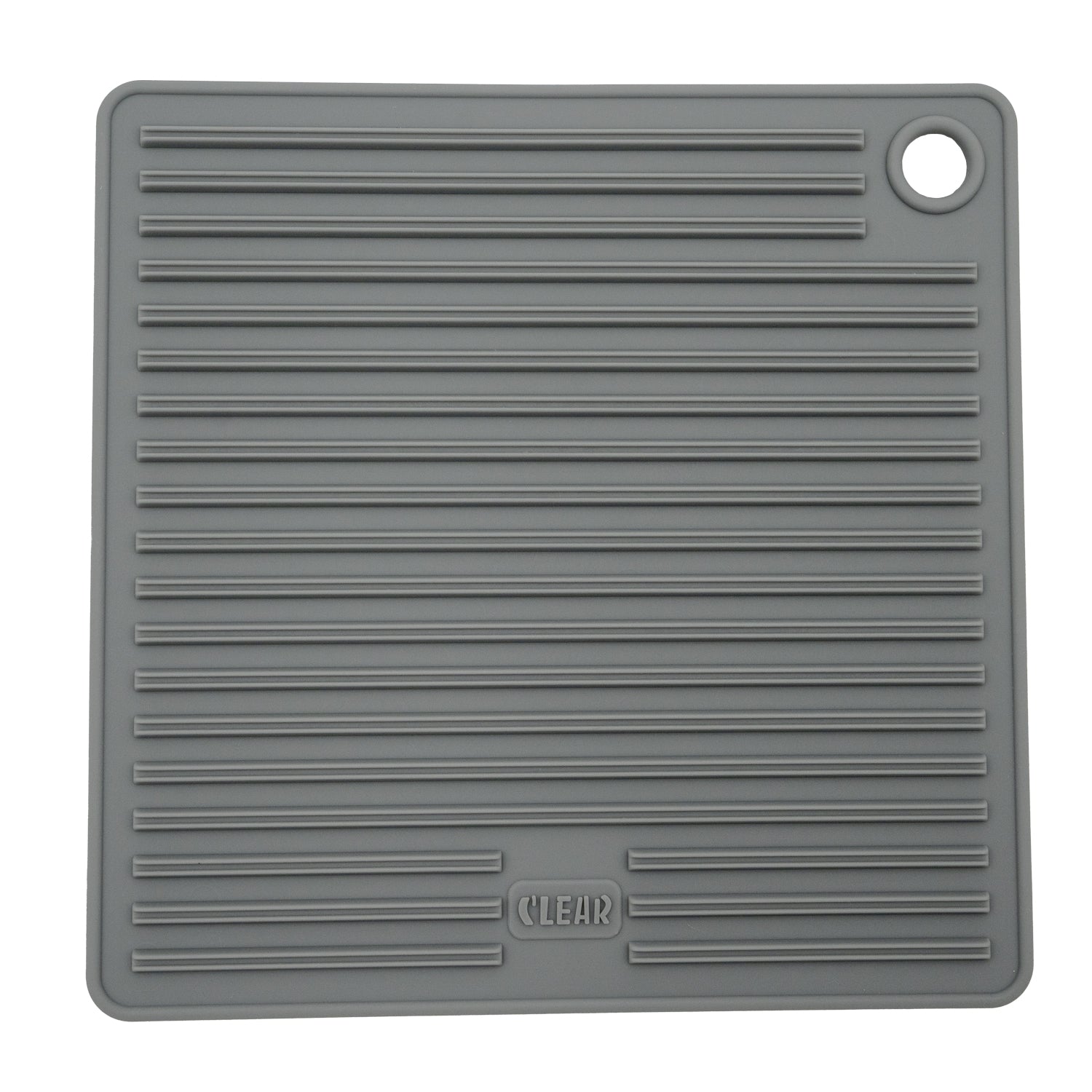 Silicone Pot Mat — Square Heat-Resistant Trivet, 6.5" (Grey or Pink)