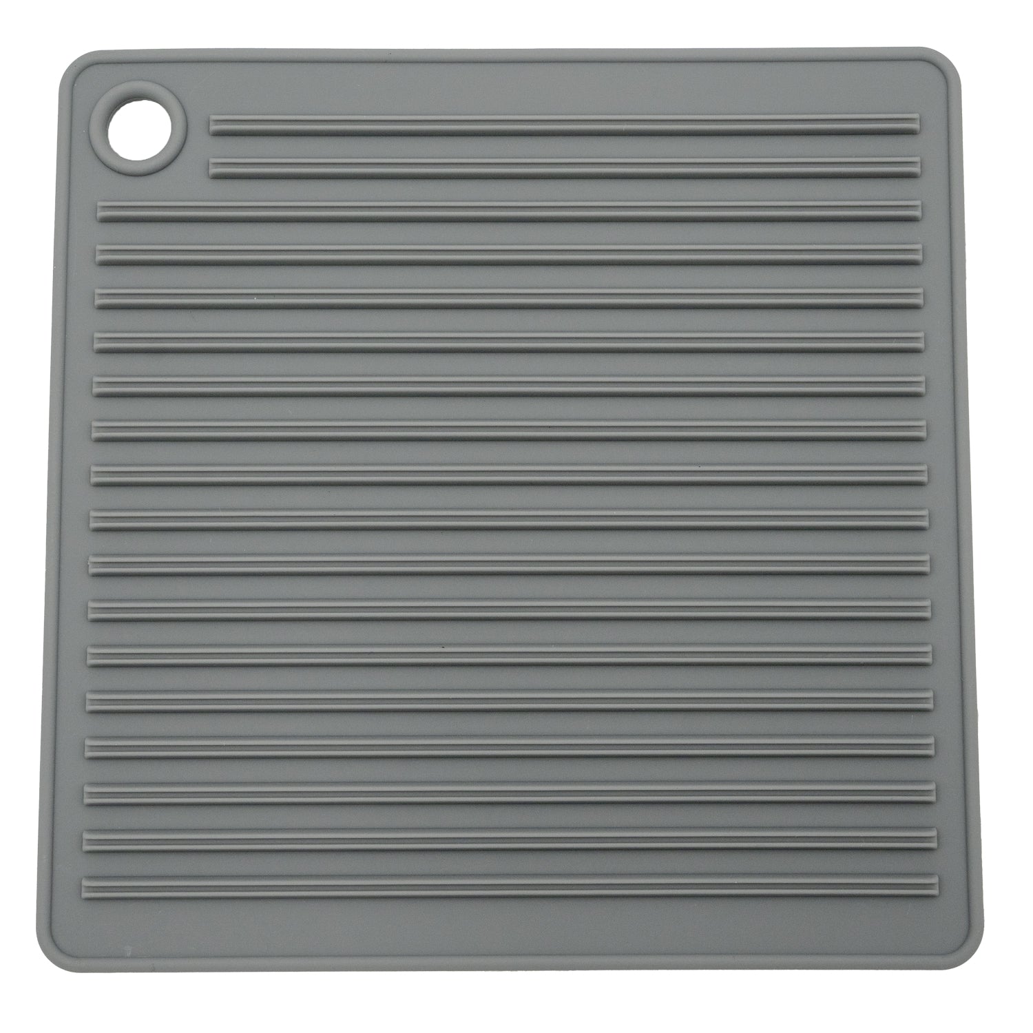 Silicone Pot Mat — Square Heat-Resistant Trivet, 6.5" (Grey or Pink)