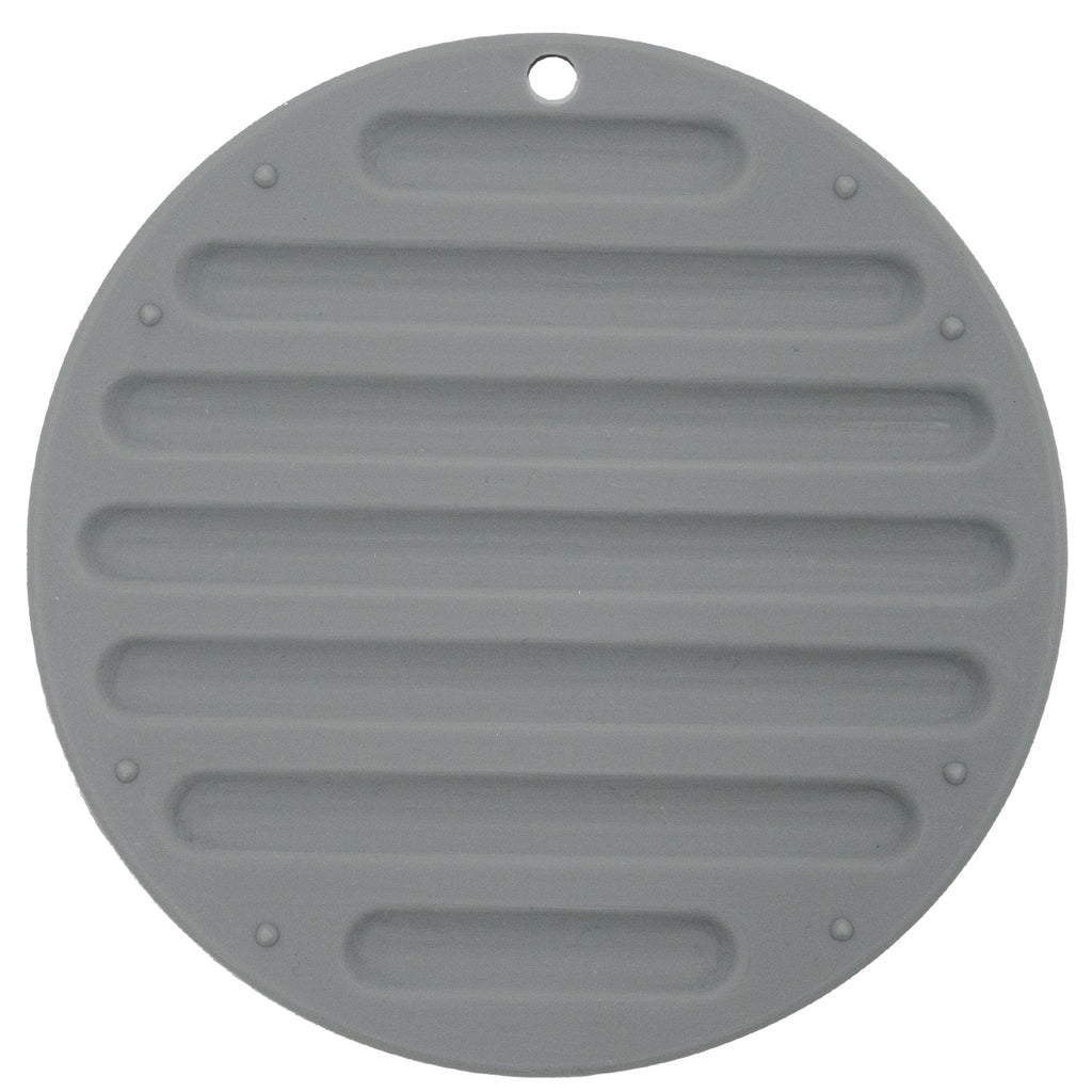 Silicone Pot Mat — Round Heat-Resistant Trivet, 6" (Grey or Pink)