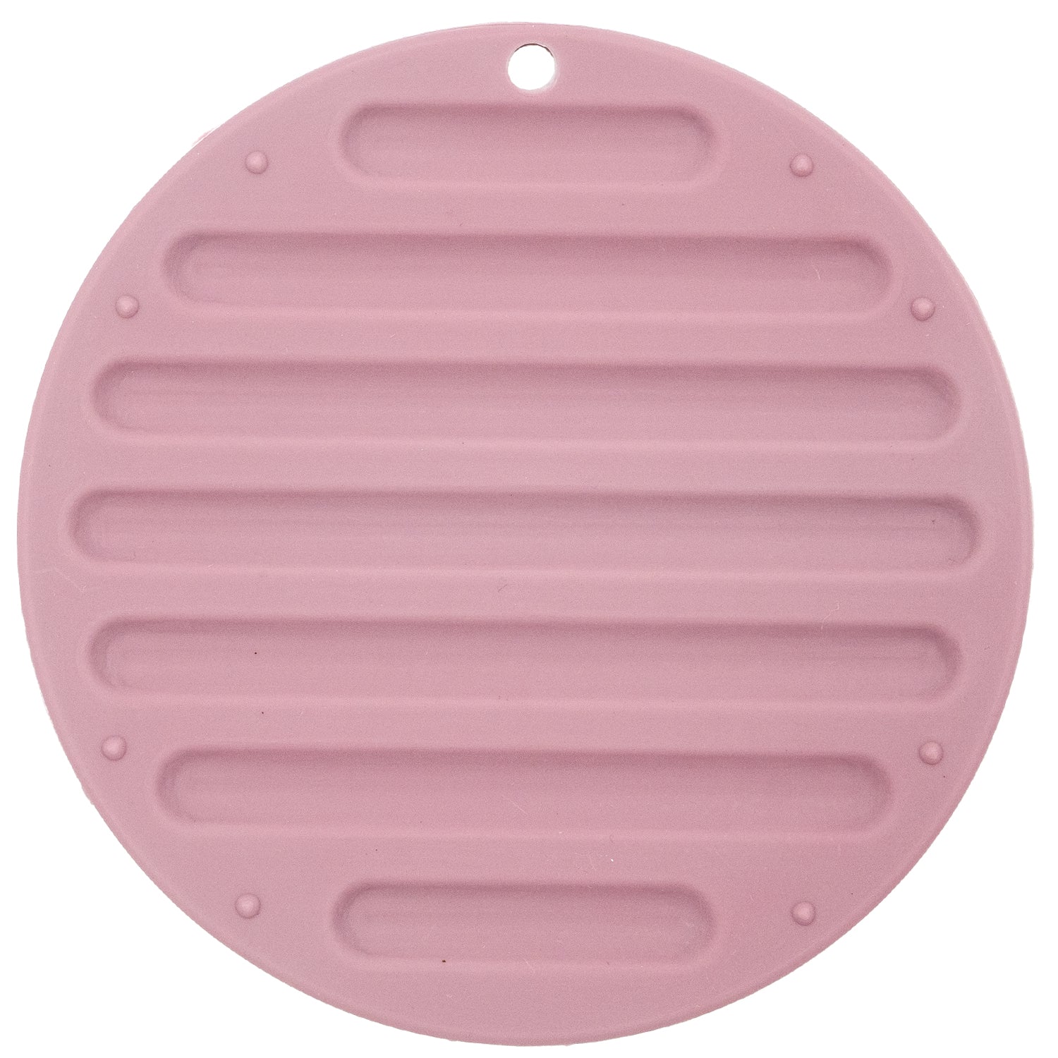 Silicone Pot Mat — Round Heat-Resistant Trivet, 6" (Grey or Pink)