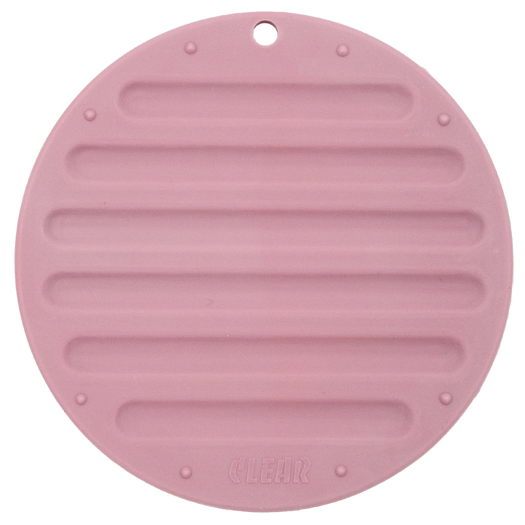 Silicone Pot Mat — Round Heat-Resistant Trivet, 6" (Grey or Pink)
