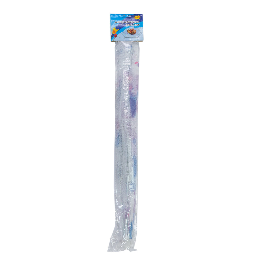 Mesh Food Cover Tent — Pop-Up Umbrella Food Net, 22" (Floral)