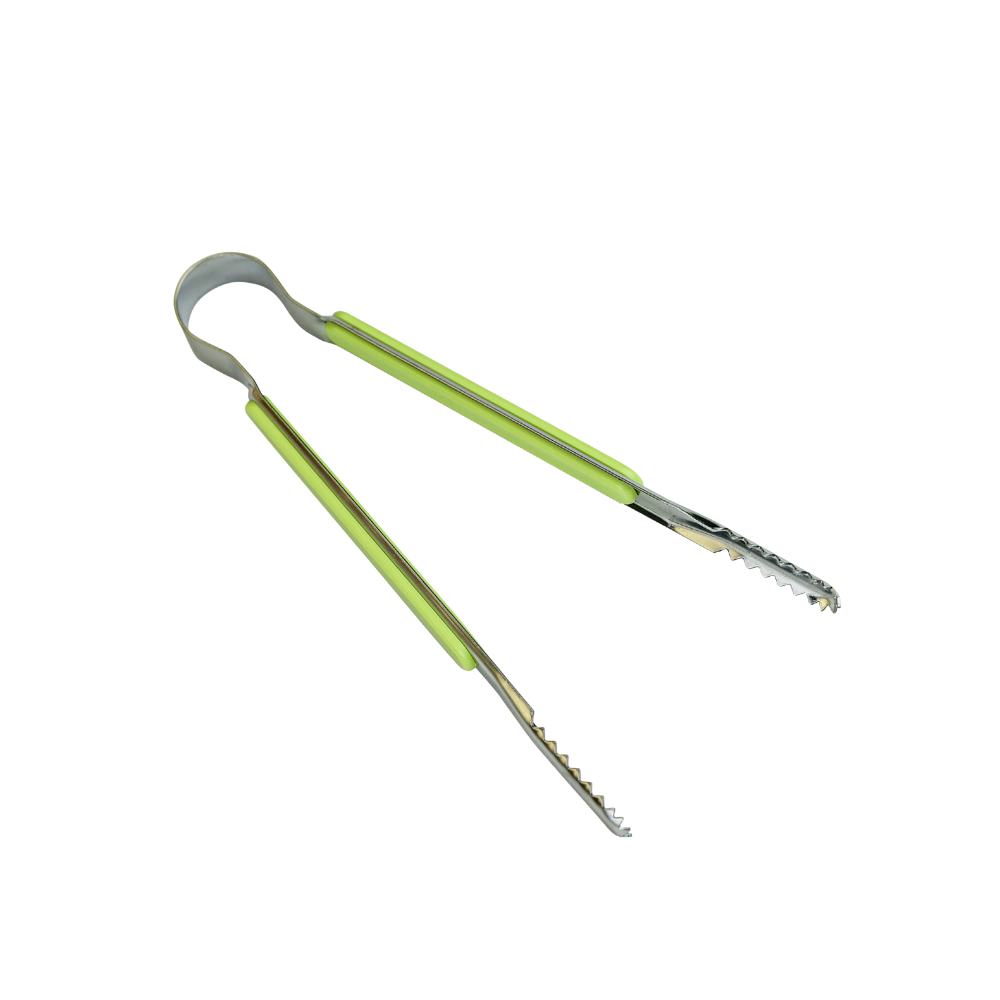 Multipurpose Korean Grip Tongs — Stainless Steel BBQ Tongs, Small (10 Pack)
