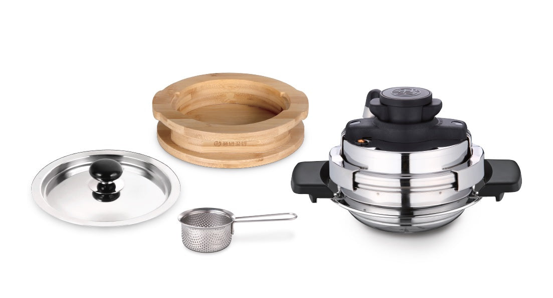 IH "Kkulbap at Home" Pressure Cooker Set 1-2 Cups 0.7L (PKHSE-01SET(IH))