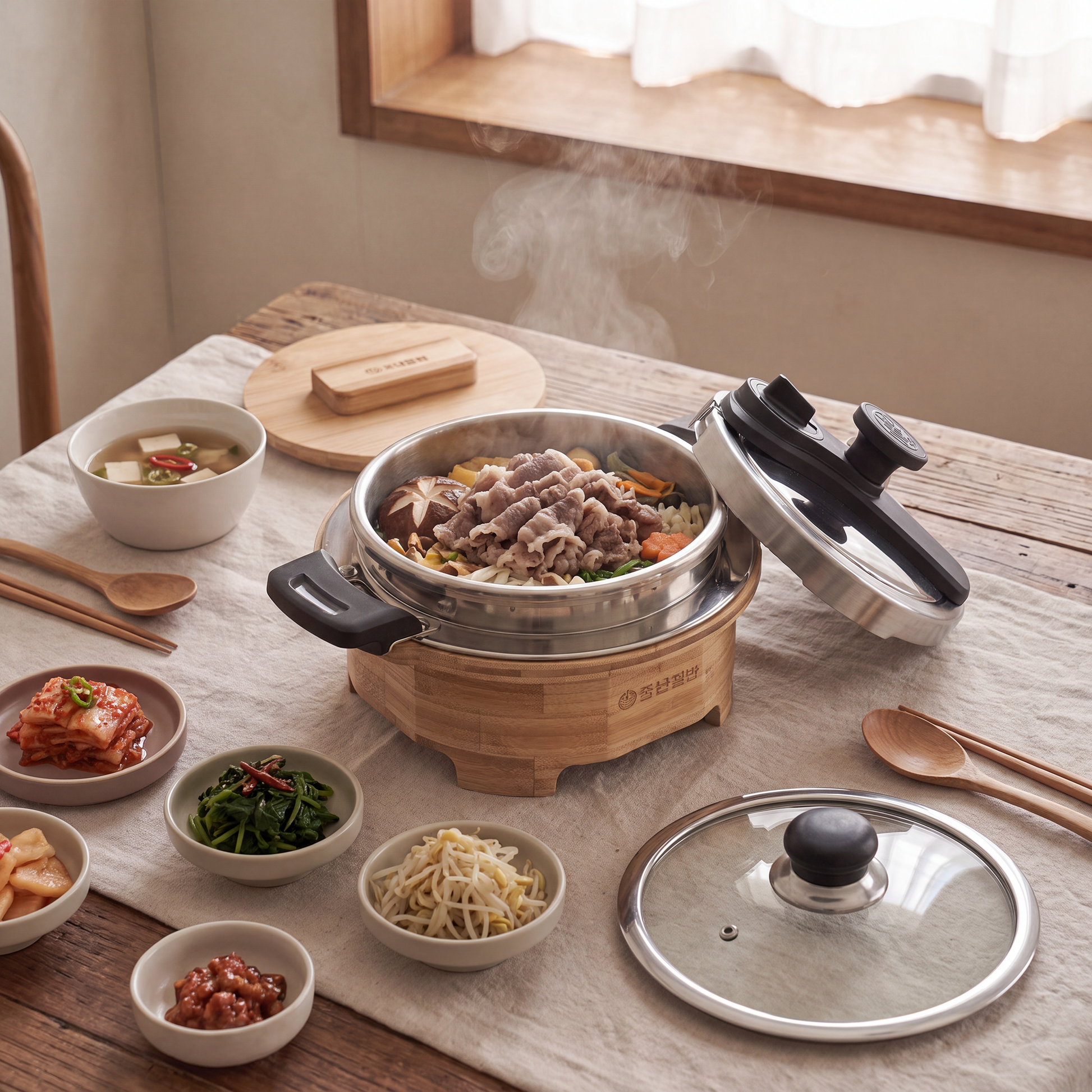 3-4 Cups/2.2L IH "Kkulbap at Home" Pressure Cooker Set