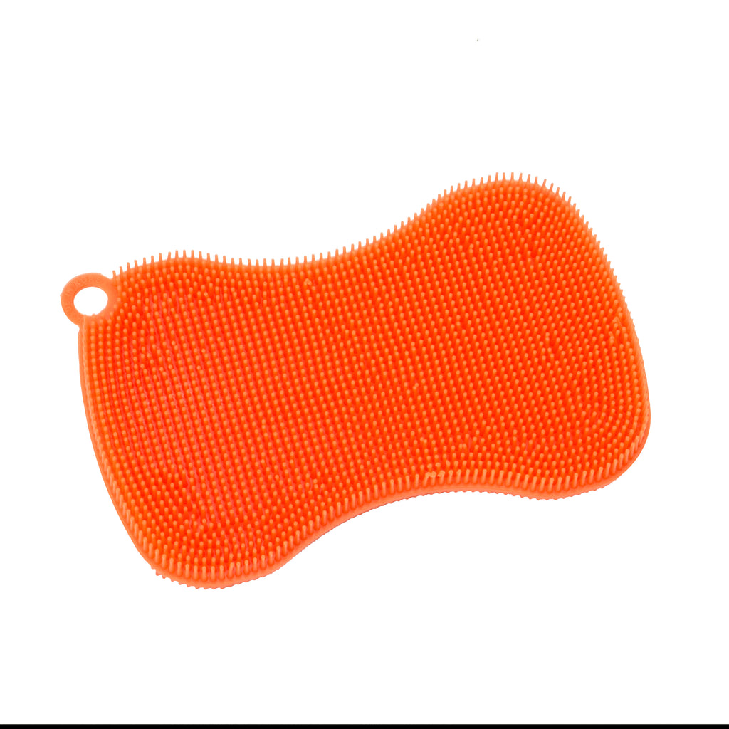 Silicone Wash Brush Peanut Yellow/Orange (SC912595)