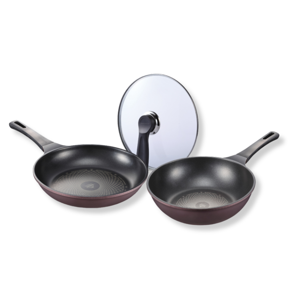 3-Piece Diamond Frying Pan Set 11" – Nonstick & Durable