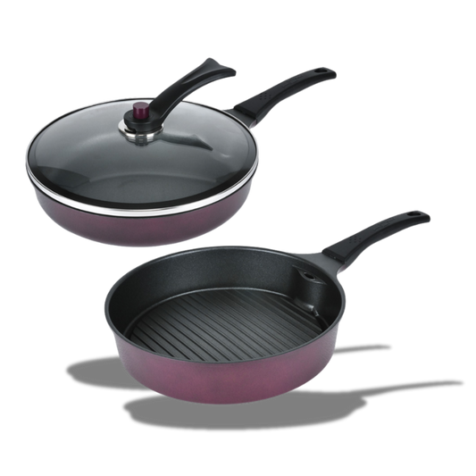 3-Piece Smokeless Pan Set 11" – Nonstick Megastone Coating, Odor-Reducing