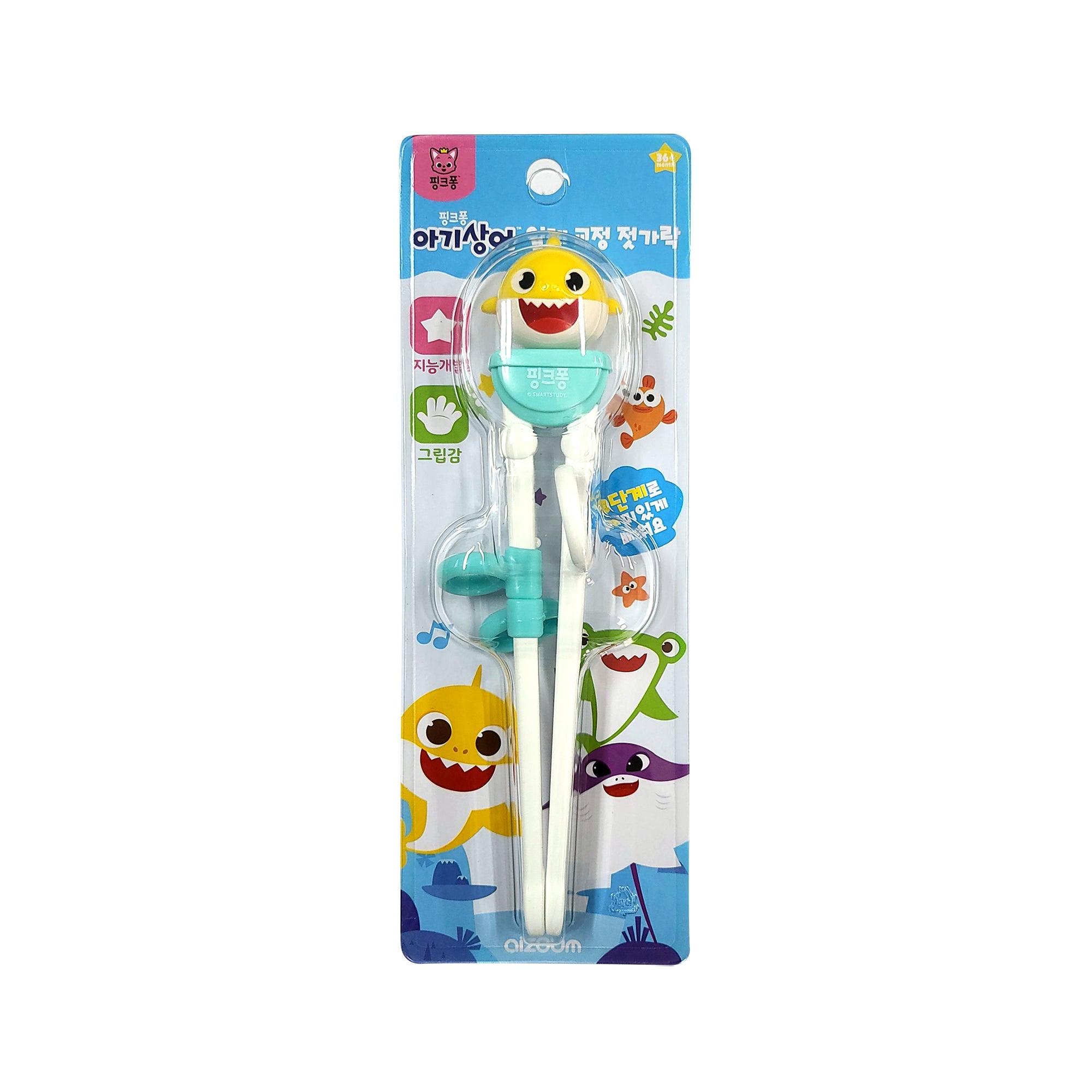 Raon Baby Shark 3D Training Chopsticks ABS Pink Fong (HB686711)