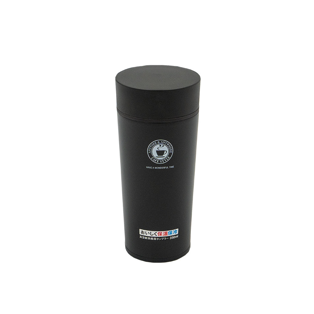 Asvel Cafe Style Vacuum Tumbler 350mL (TS350) Black