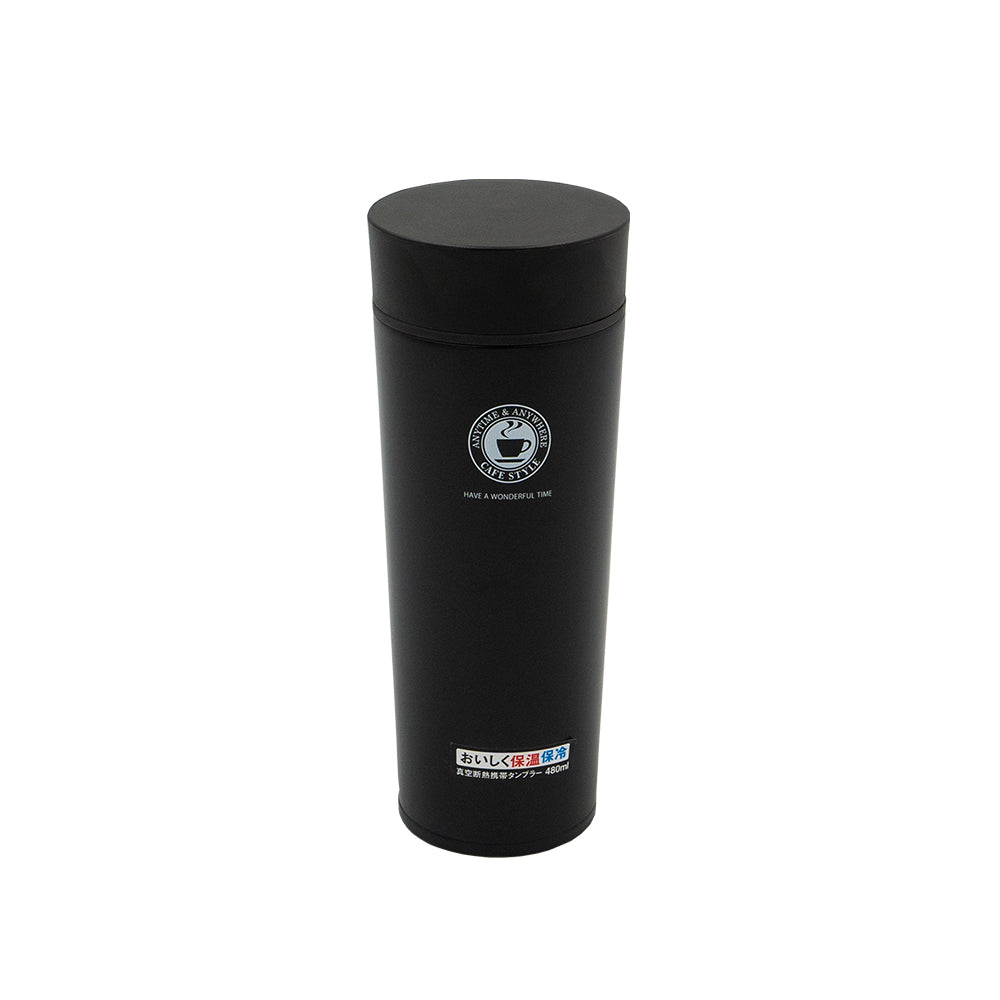 Asvel Cafe Style Vacuum Tumbler 480mL (TS480) Black