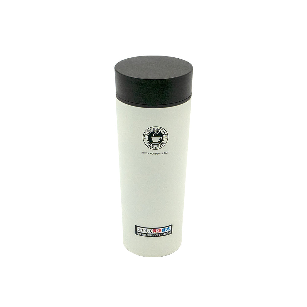 Asvel Cafe Style Vacuum Tumbler 480mL (TS480) White