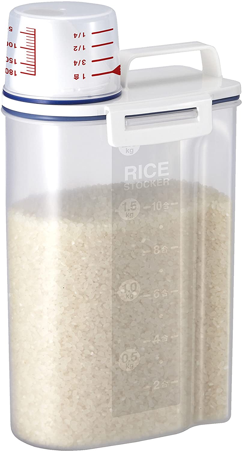 Rice Container Bin with Pour Spout 2kg (IW7509 WHT)