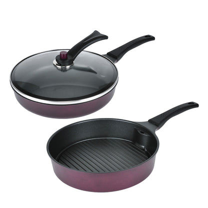 3-Piece Smokeless Pan Set 11" – Nonstick Megastone Coating, Odor-Reducing