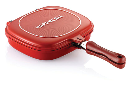 Multi-Purpose Double Pan – 2 Qt. Nonstick Flip Pan, Red