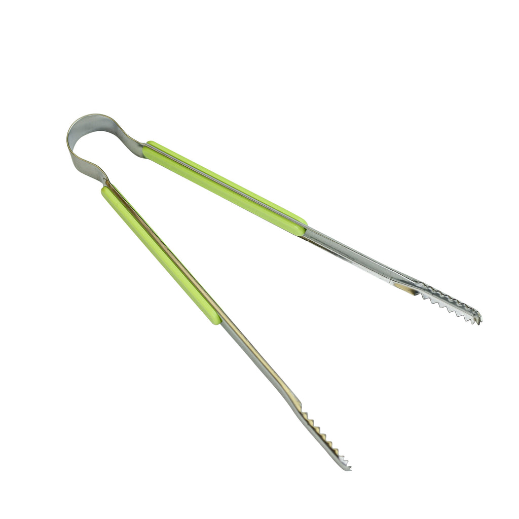 Multipurpose Korean Grip Tongs — Stainless Steel BBQ Tongs, Large (10 Pack)