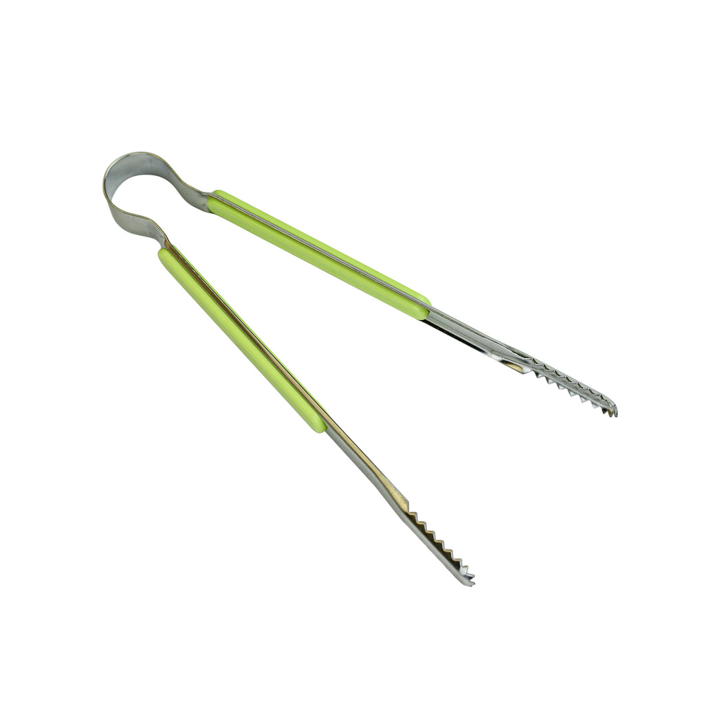 Multipurpose Korean Grip Tongs — Stainless Steel BBQ Tongs, Medium (10 Pack)