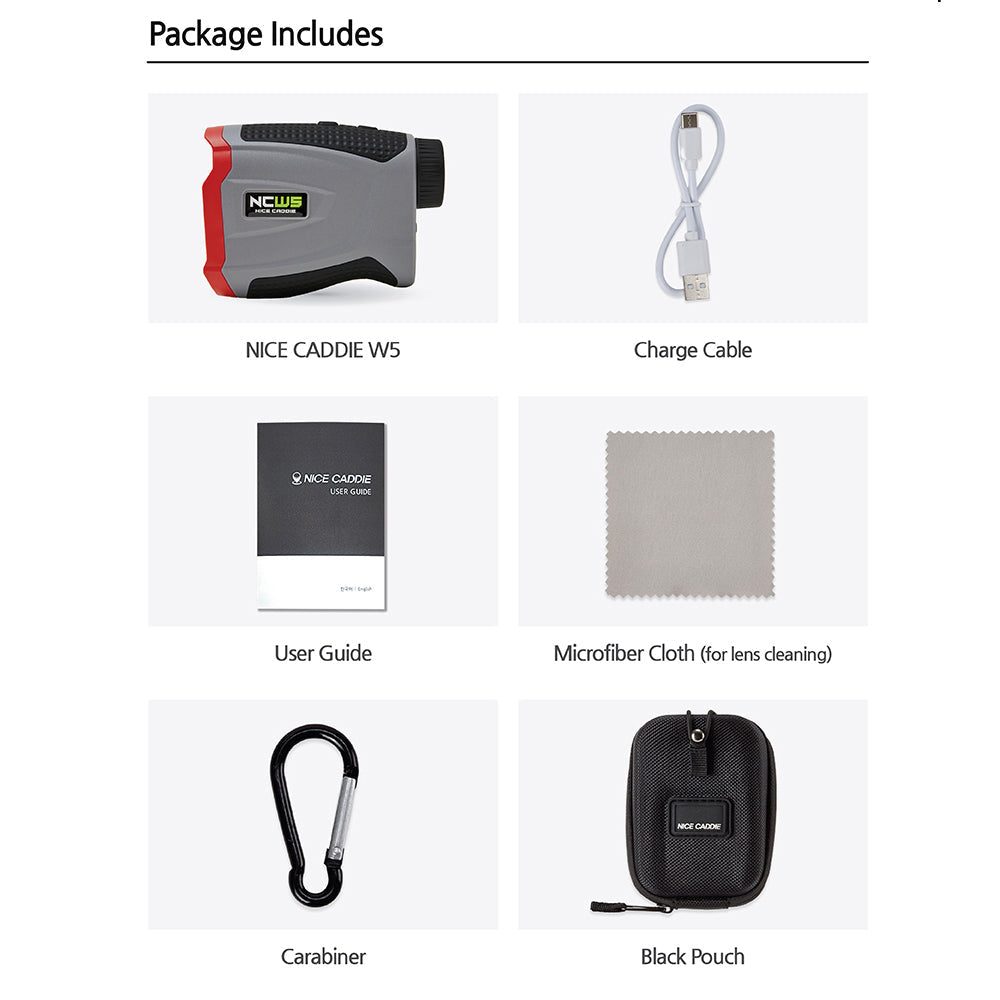 Nice Caddie Grey Golf Laser Rangefinder – Magnetic, Precision Measure